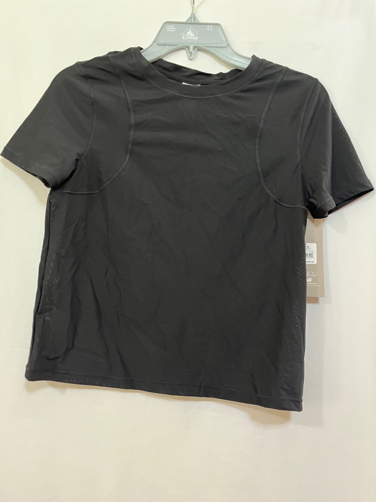 Avia Women’s Mesh Tee Shirt Short Sleeves Black Stretch Comfort Many sizes New