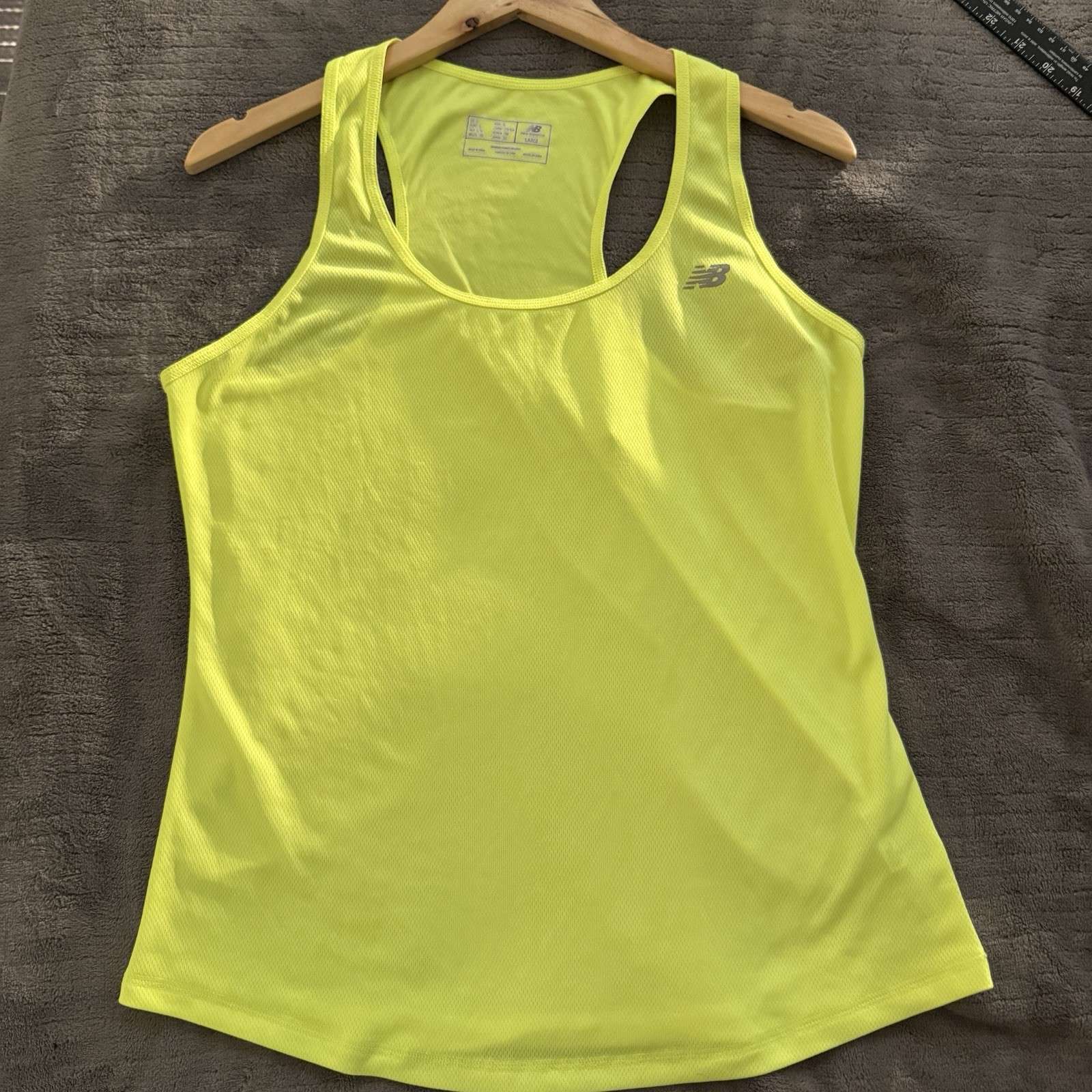 Under Armor Neon Yellow Racer Tank Size Large