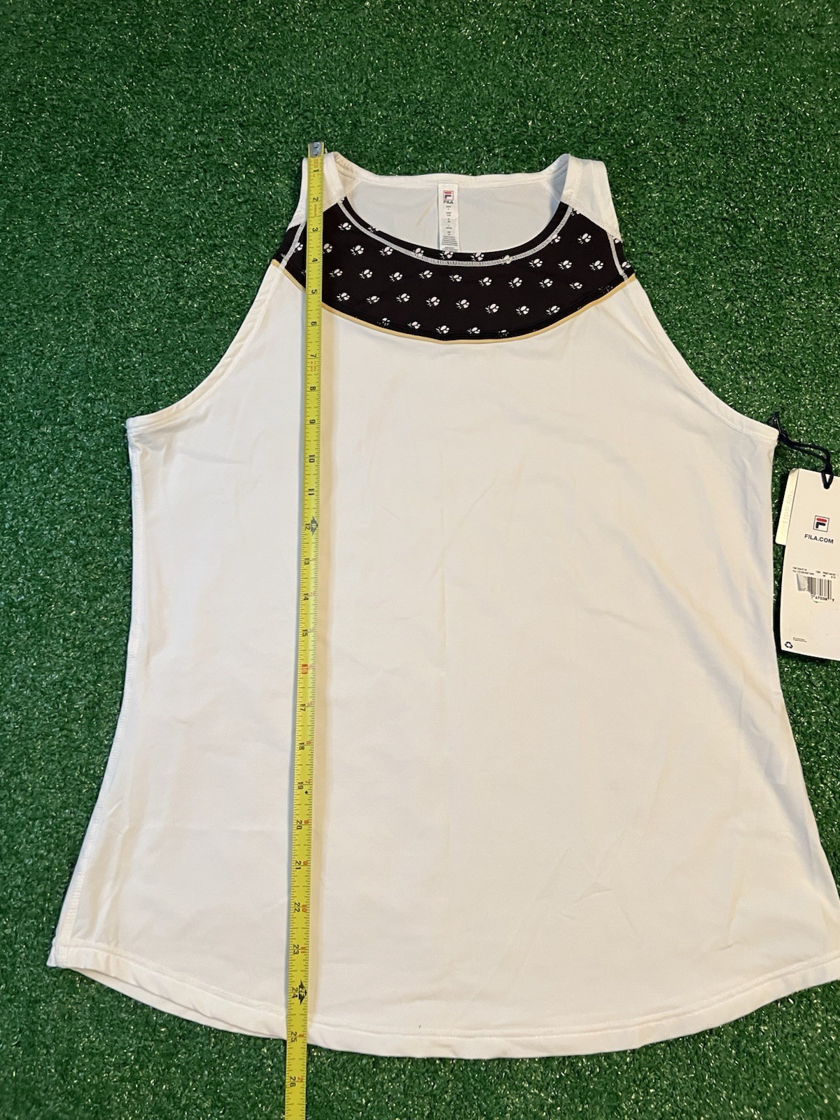 Fila UPF 50+ Full Coverage Performance Black Tank Top Size Large NWT