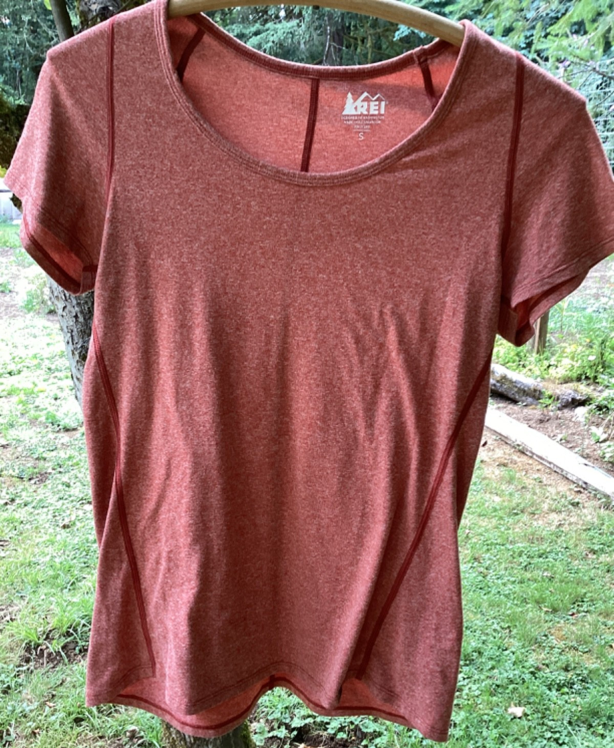 REI Women’s Short Sleeve T-shirt Size Small Heathered Coral Orange