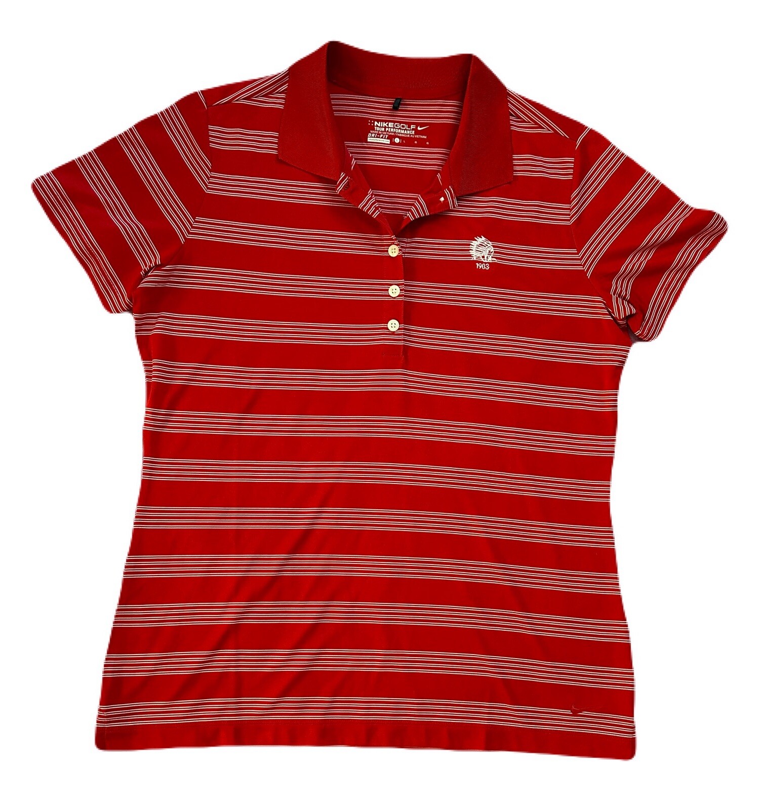 Nike Golf Tour Performance Dri-FIT Women’s Red Polo Shirt Short Sleeve Size L