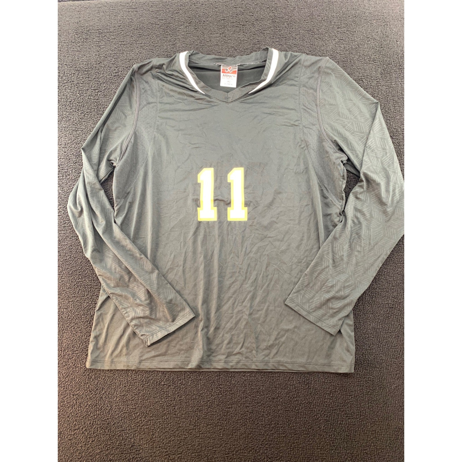 Alleson Athletic Womens Long Sleeve Volleyball Jersey Number 11 black XL