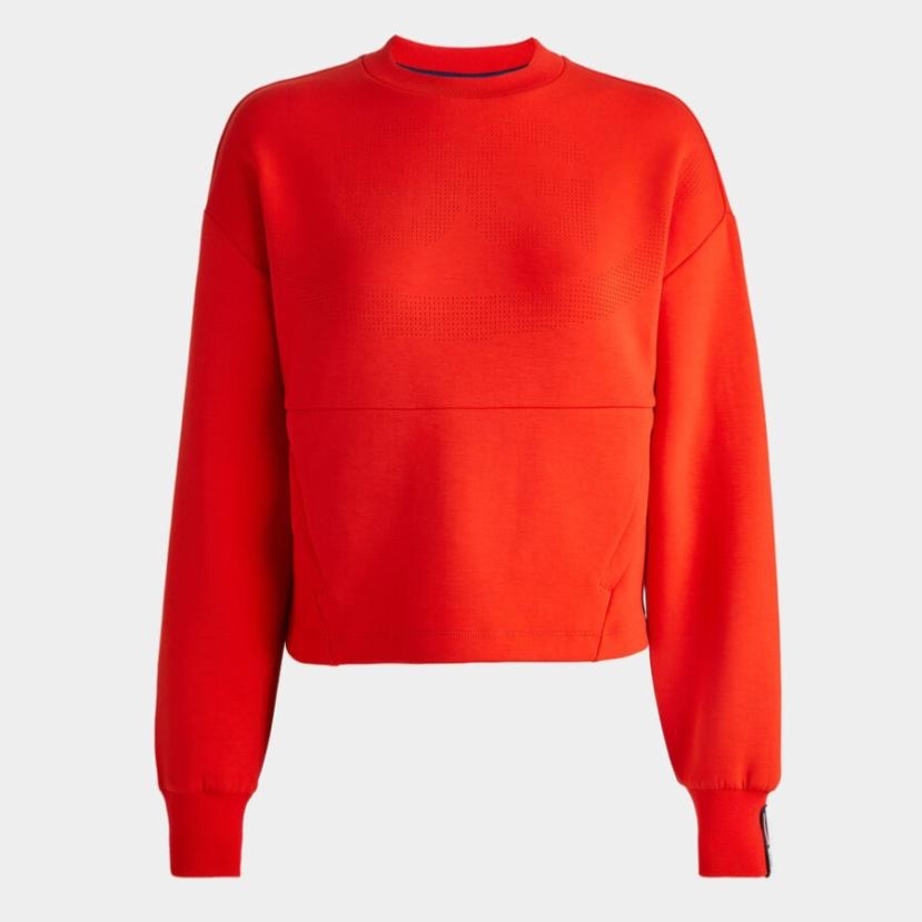 G/Fore Circle Gs Perf Double Knit Sweatshirt Womens Golf Poppy Red Size S M L XL
