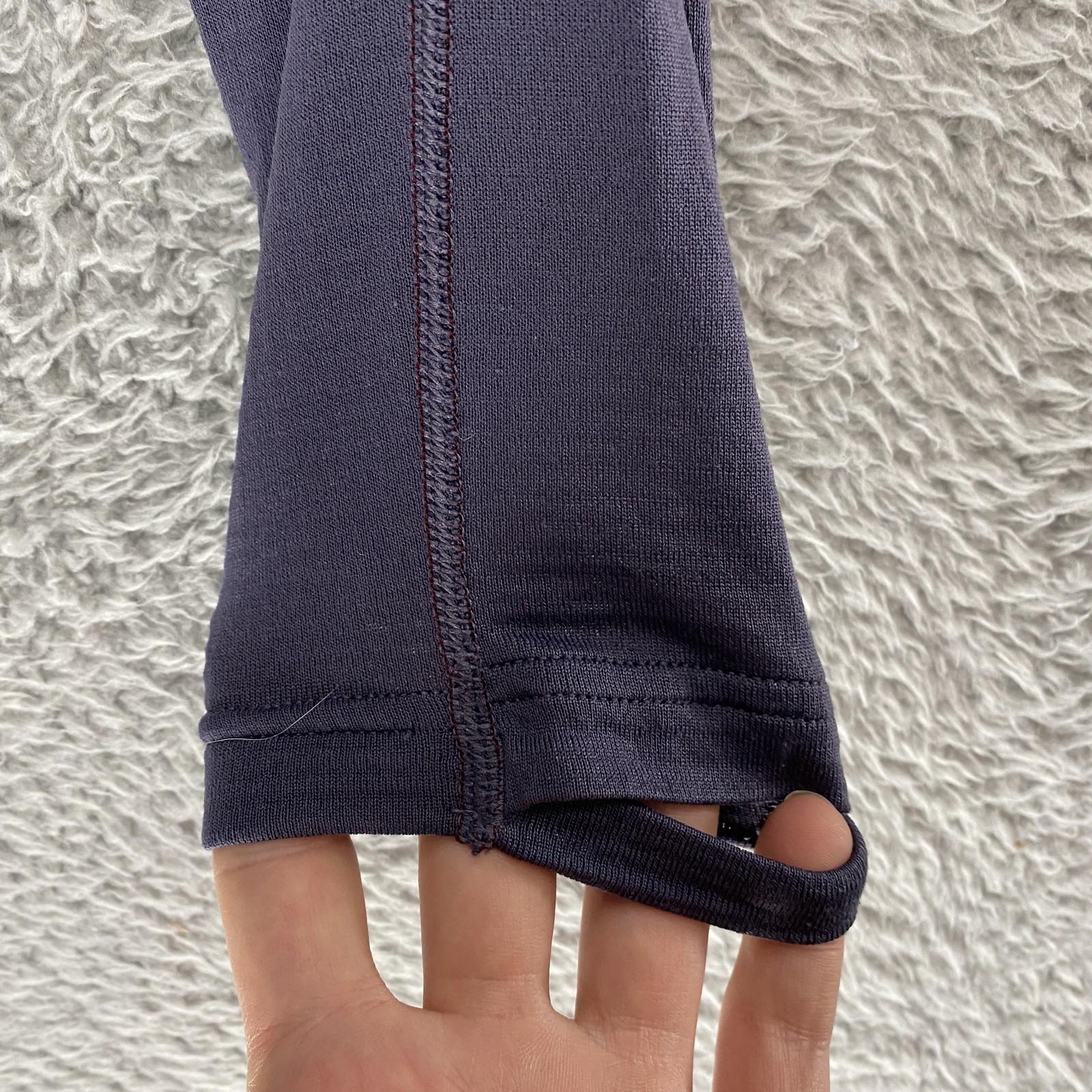 REI Pullover Base Layer Top Womens Medium Purple Quarter Zip Thermal Waffle