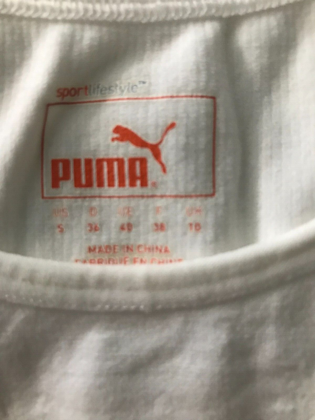 New Puma Womens Small Tech Tee Shirt Active Complete Bodywear White Compression