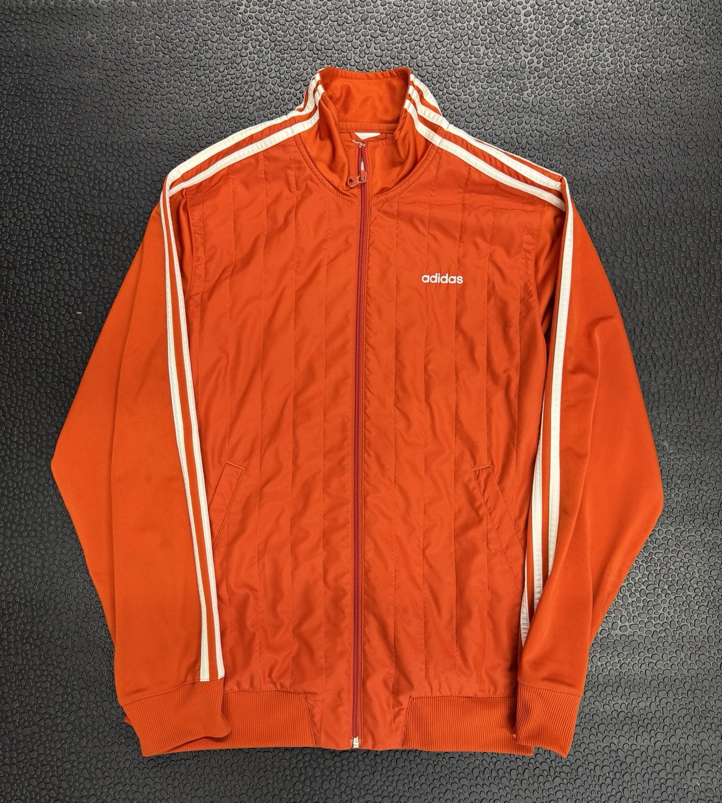 Adidas VTG 2006 Tricot Track Jacket Size M Medium Originals Three Stripe Orange