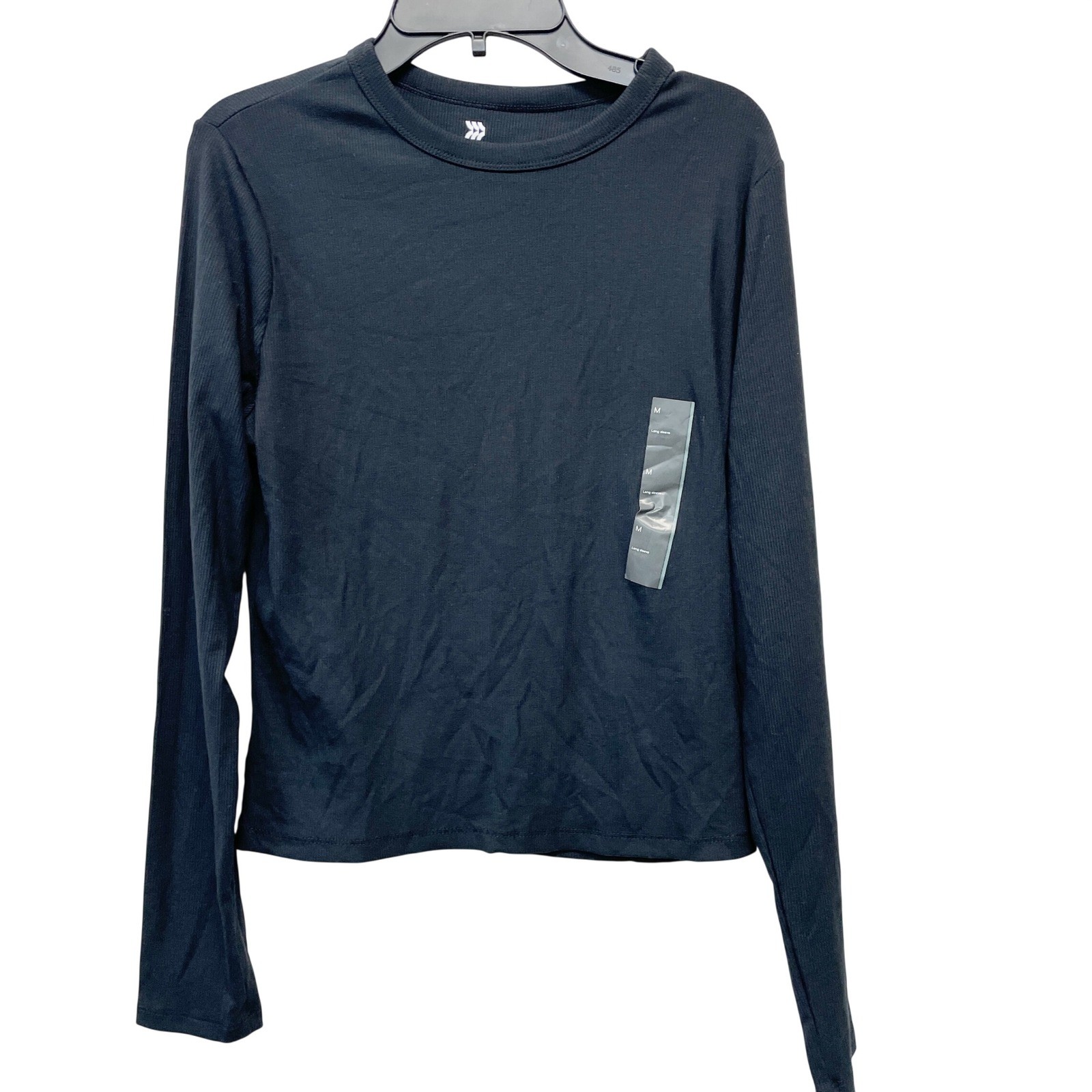 All in Motion Women’s Black Ribbed Long Sleeve Performance Top Size M
