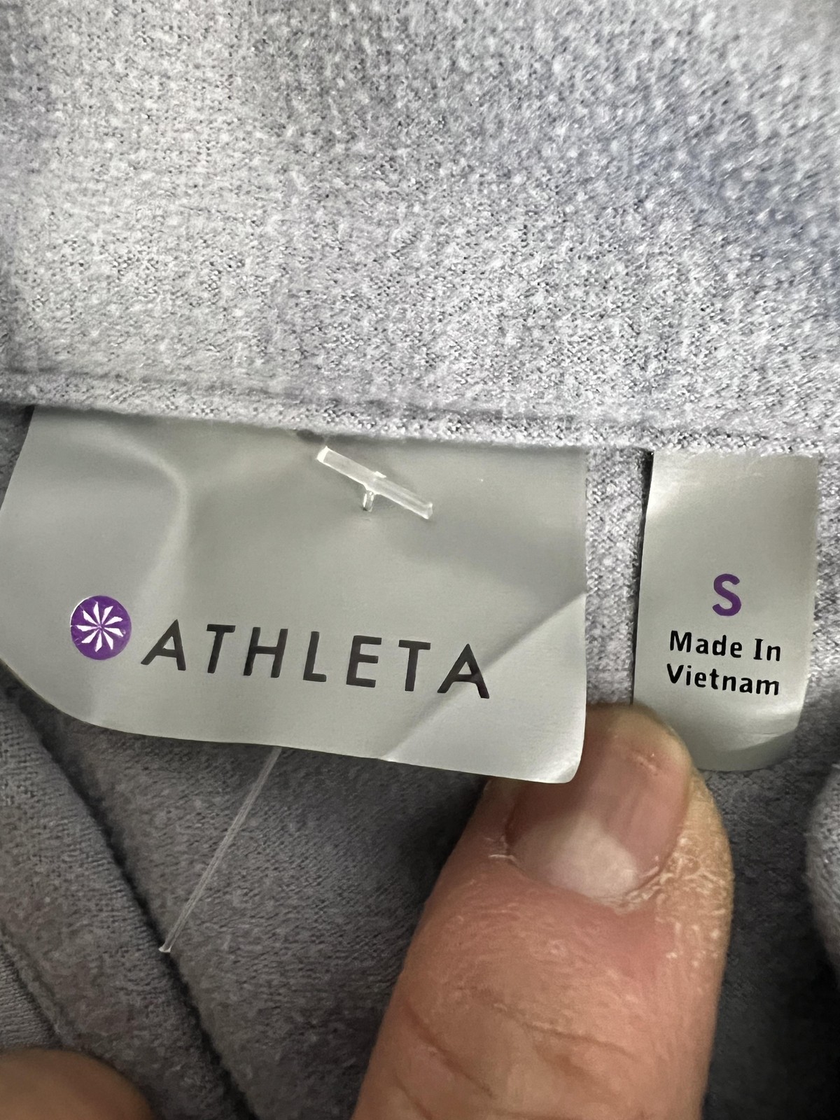 Athleta Pullover Womens Small Gray Half Zip Long Sleeve Thumbholes Mesh Athletic