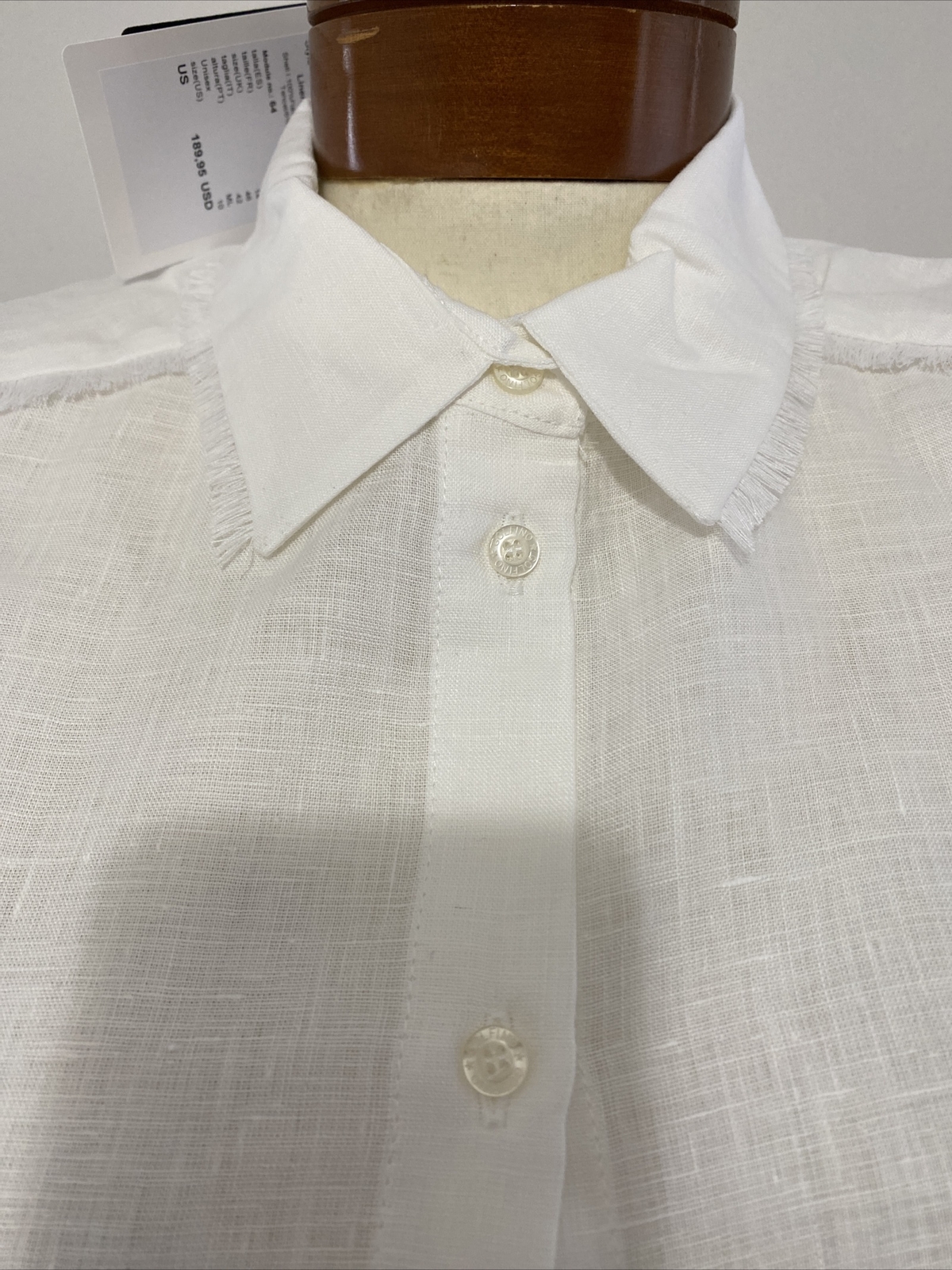 NWT Golfino Ladies Linen Golf Blouse 2336224 100 White Sz 6 10 NEW
