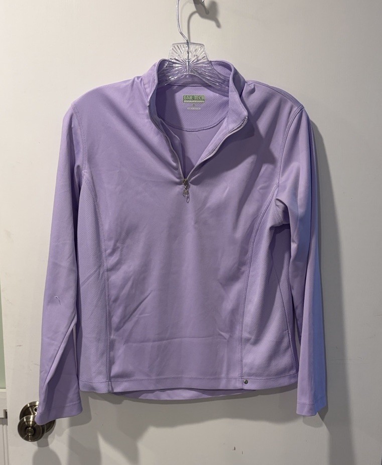 Tail Tech Light Purple Quarter-Zip Active Pullover M