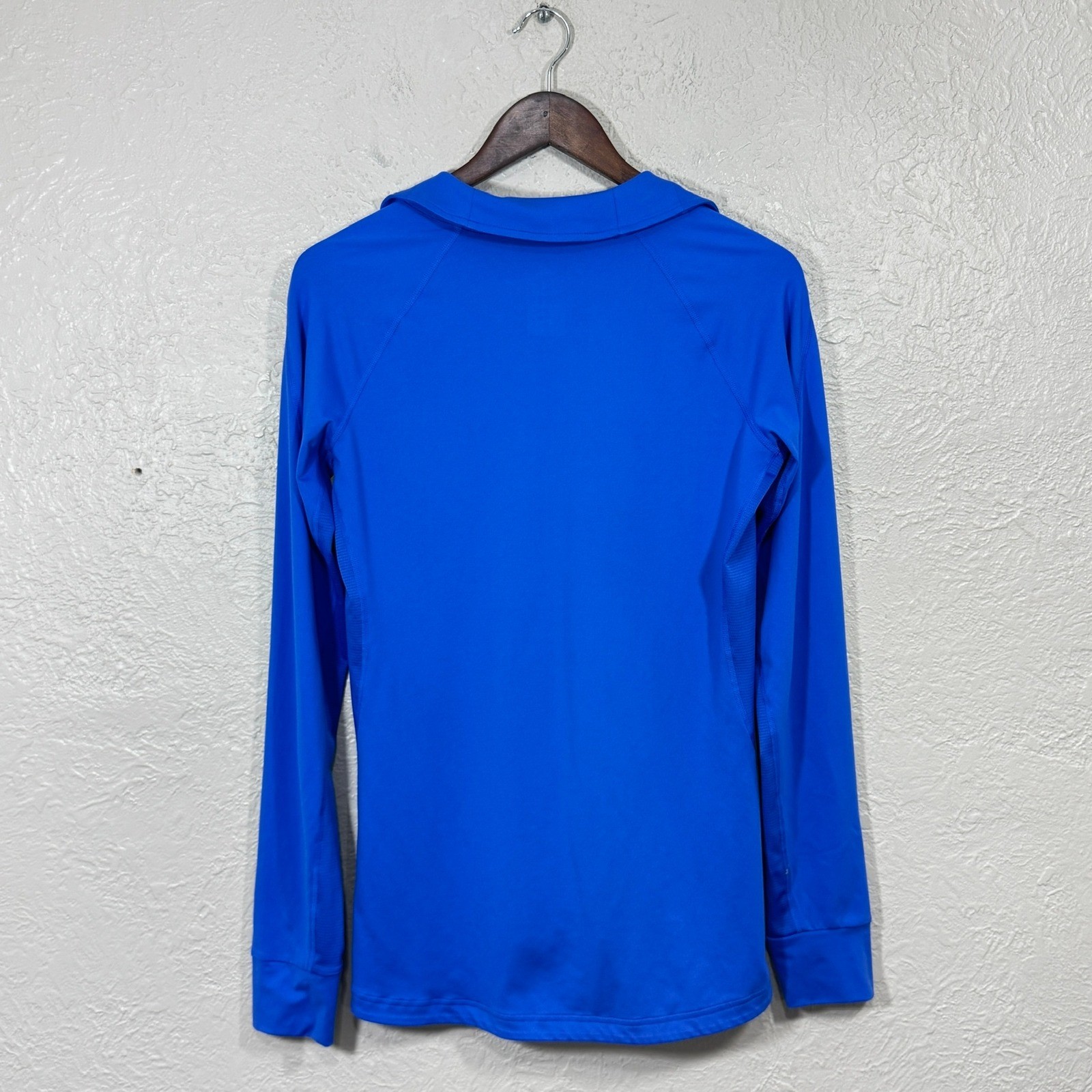 Adidas Quarter Zip Pullover Top M Climalite Royal Blue Run Gym Pickleball Preppy