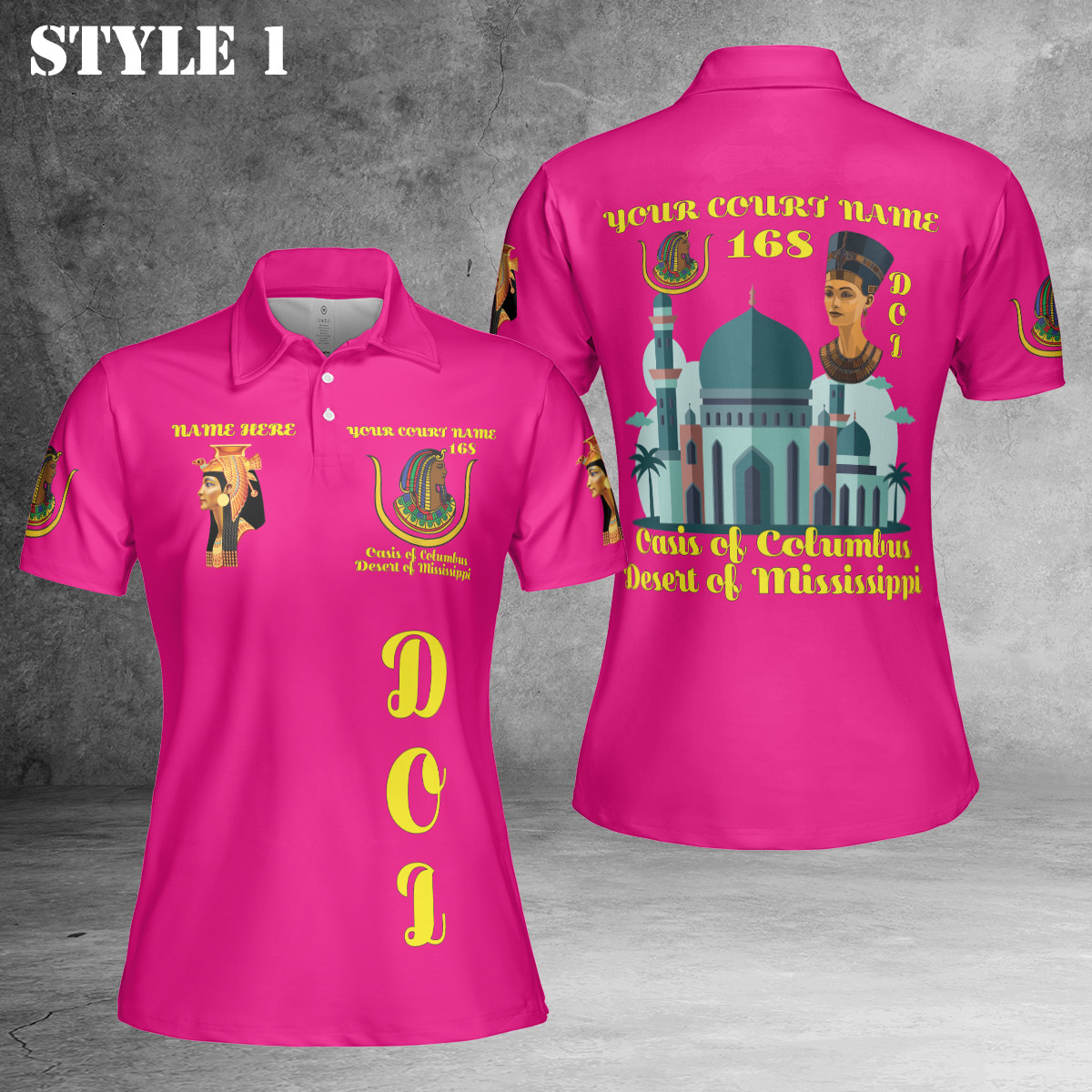 Custom Name DOI Daughters Of Isis DAUGHTERS Women 3D Polo Shirt Size S-5XL