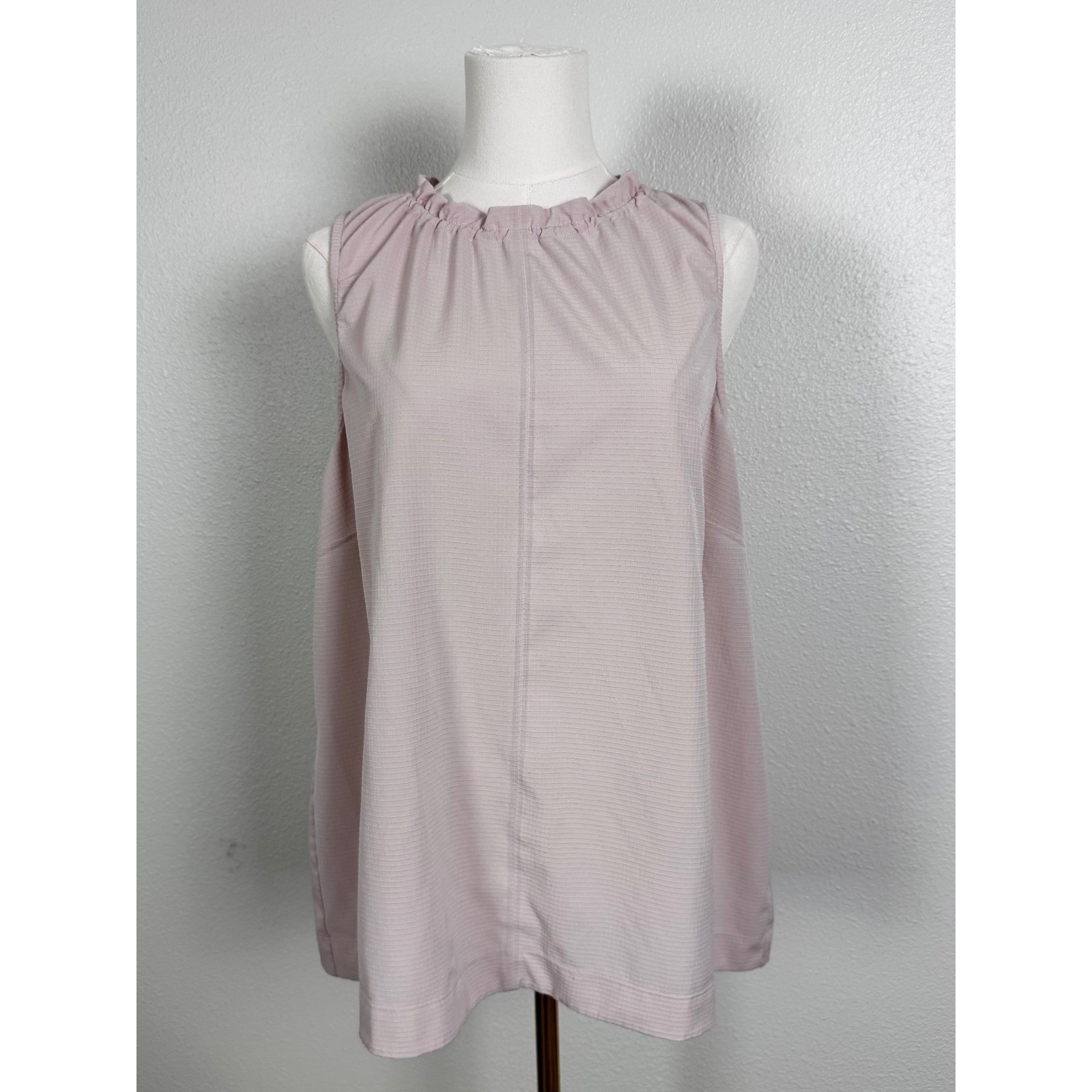 Athleta Rincon Ripstop Shell Top XL Pink Mauve Sleeveless High Neck