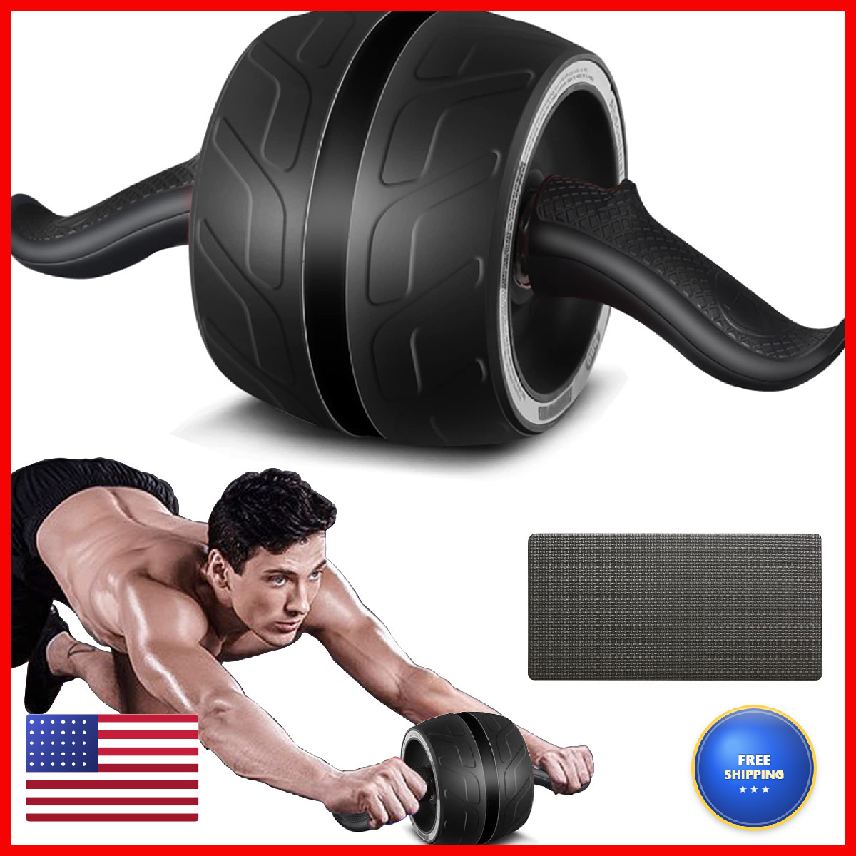 A.F.N.A.L Ab Wheel Roller Resistance Spring Automatic Rebound Core Trainer