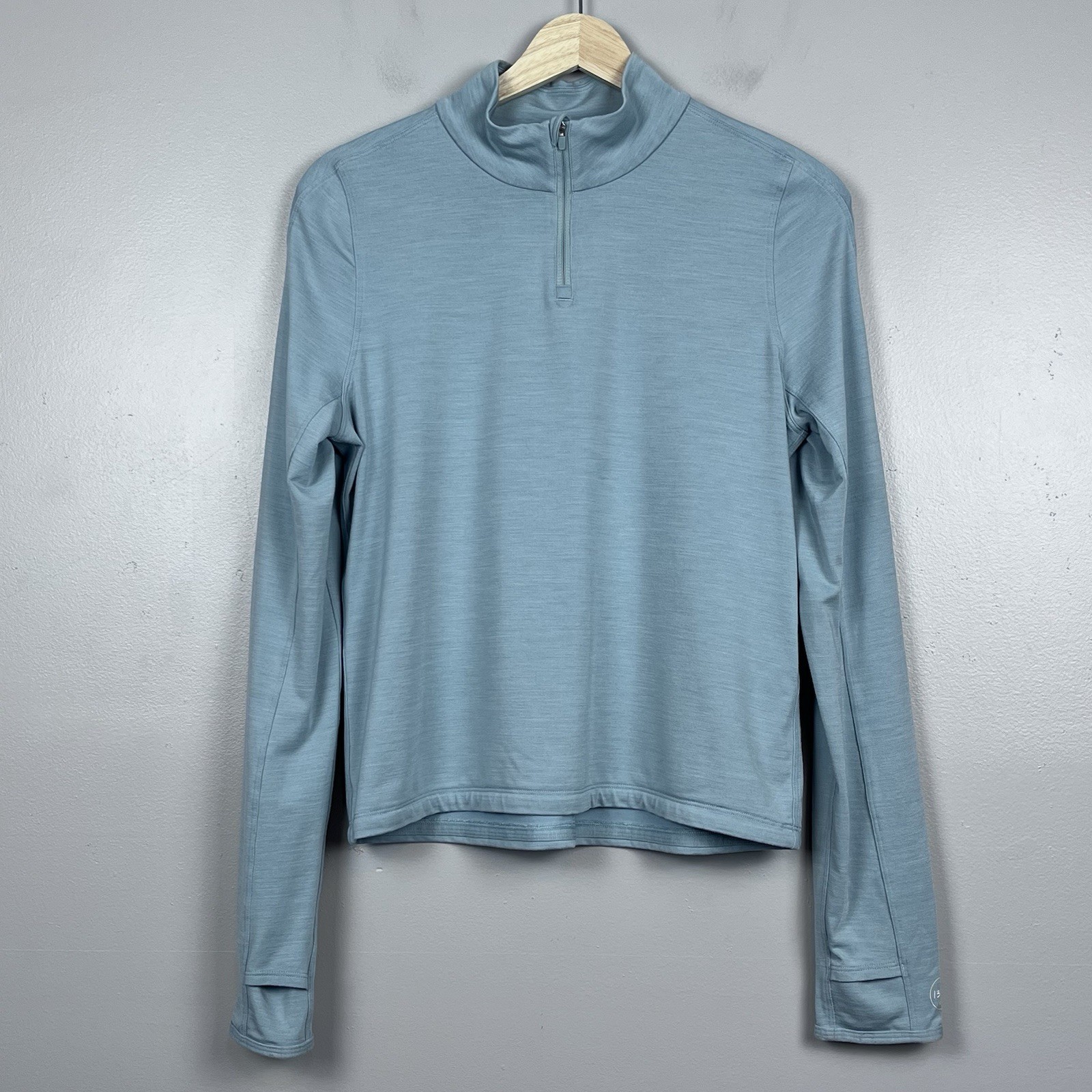 Allbirds Women’s Natural Run Mid Layer 1/4 Zip Tencel & Merino Blend Top Size S