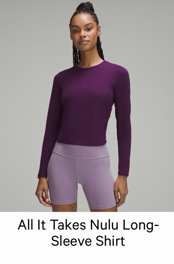 Lululemon Nulu All It Takes Long Sleeve Shirt Size 4 Rare 🔥