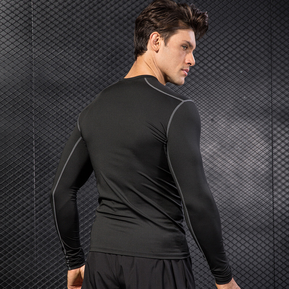 ZONBAILON Men’s Tight Training PRO Quick Dry Sports Fitness Running Long Sleeve