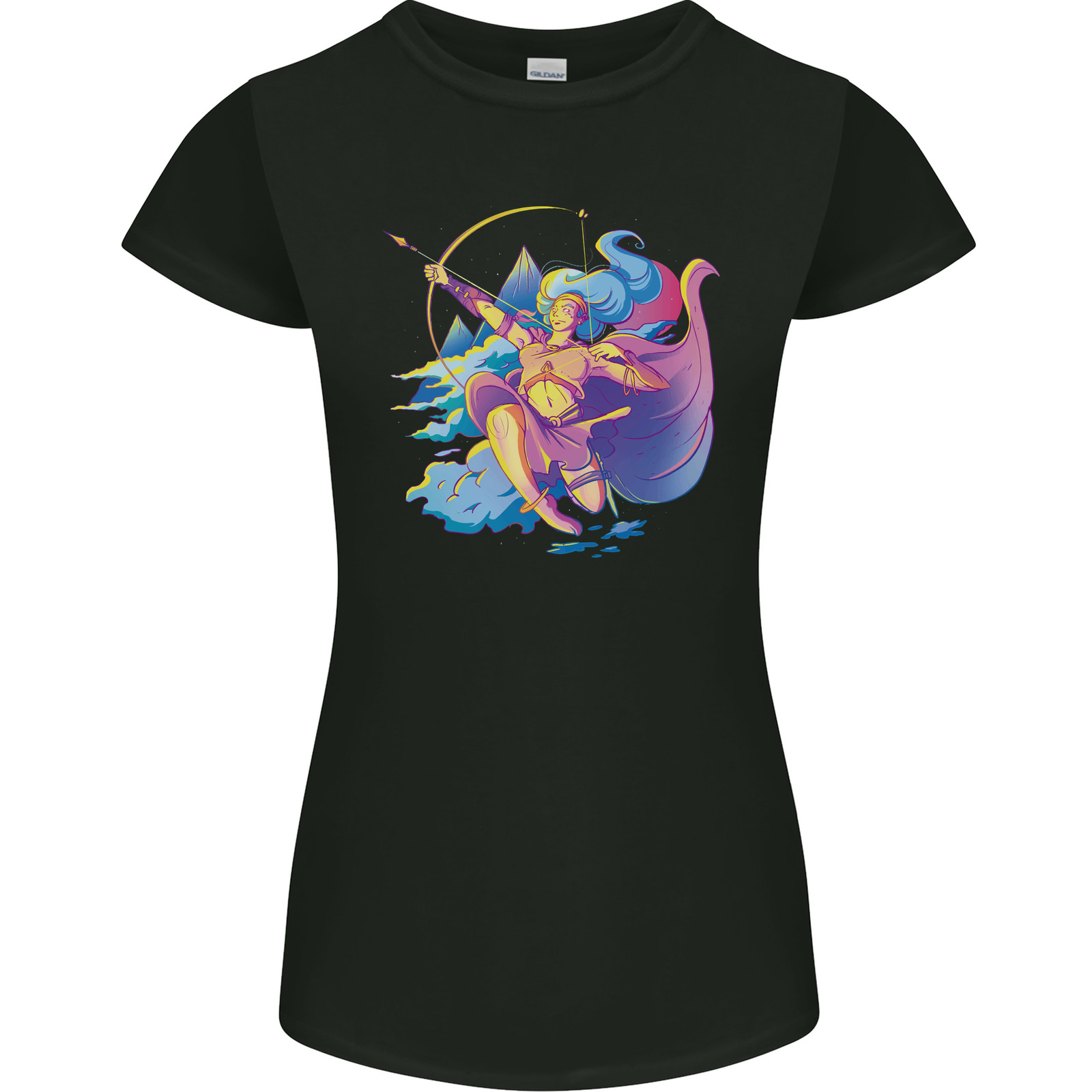 Artemis Greek Goddess of Wild Animals Womens Petite Cut T-Shirt