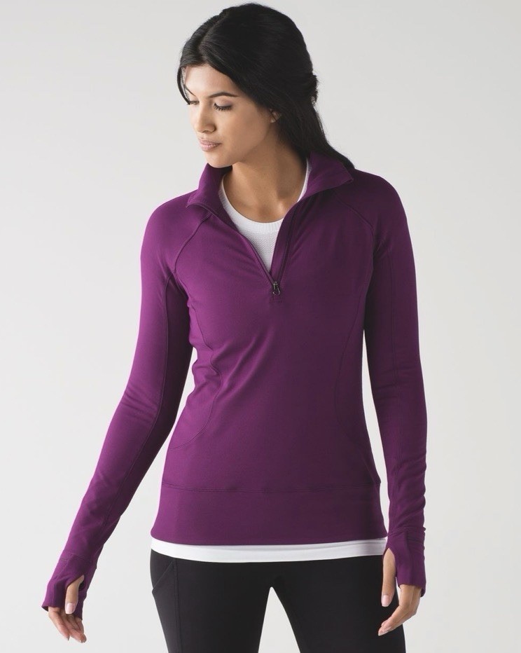 Lululemon Rush Hour 1/2 Zip Rulu Pullover Chilled Grape Purple Sz 2 Running Yoga