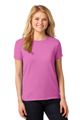 Gildan G500L Womens Short Sleeve Heavy Cotton Crew Neck Plain Stylish T-Shirt