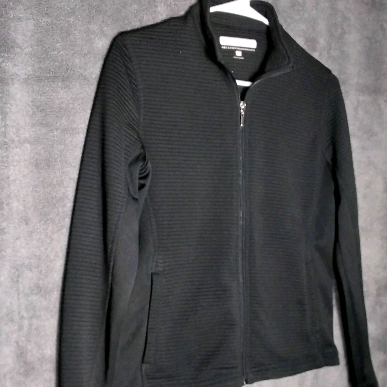 Pebble Beach Dry Luxe Golf Polo Jacket Womens Size S Black Ribbed Long Sleeve