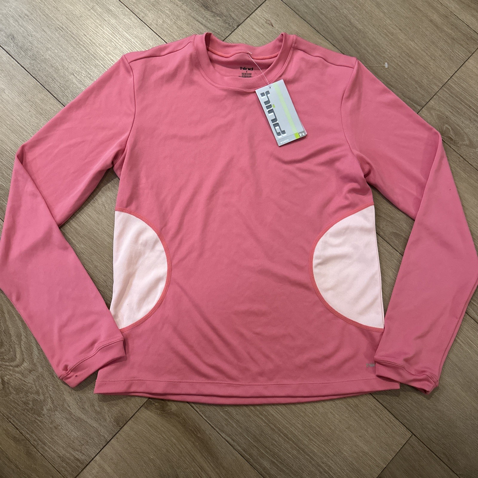 Hind Women’s Performance Long Sleeve Pink Circle Shirt Athleisure Small