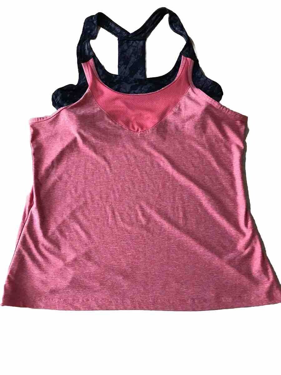 Marika Tek Seamless Tank Sportswear Yoga Built In Bra Top Size Small