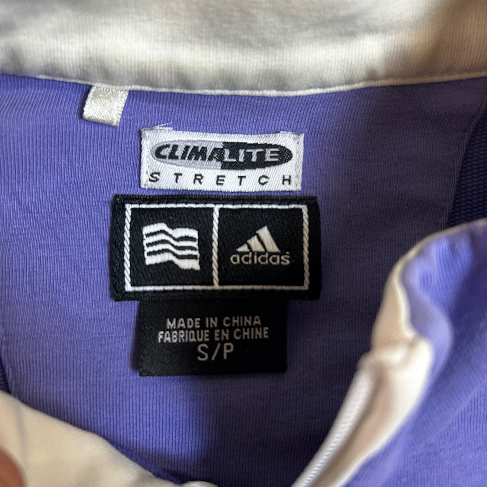 Adidas Pullover Womens Size S Purple Climalite Stretch Quarter Zip Long Sleeve