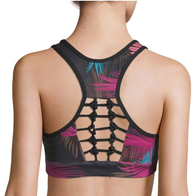 Xersion Macrame Bra Medium Support Sport Bra-Average Figure