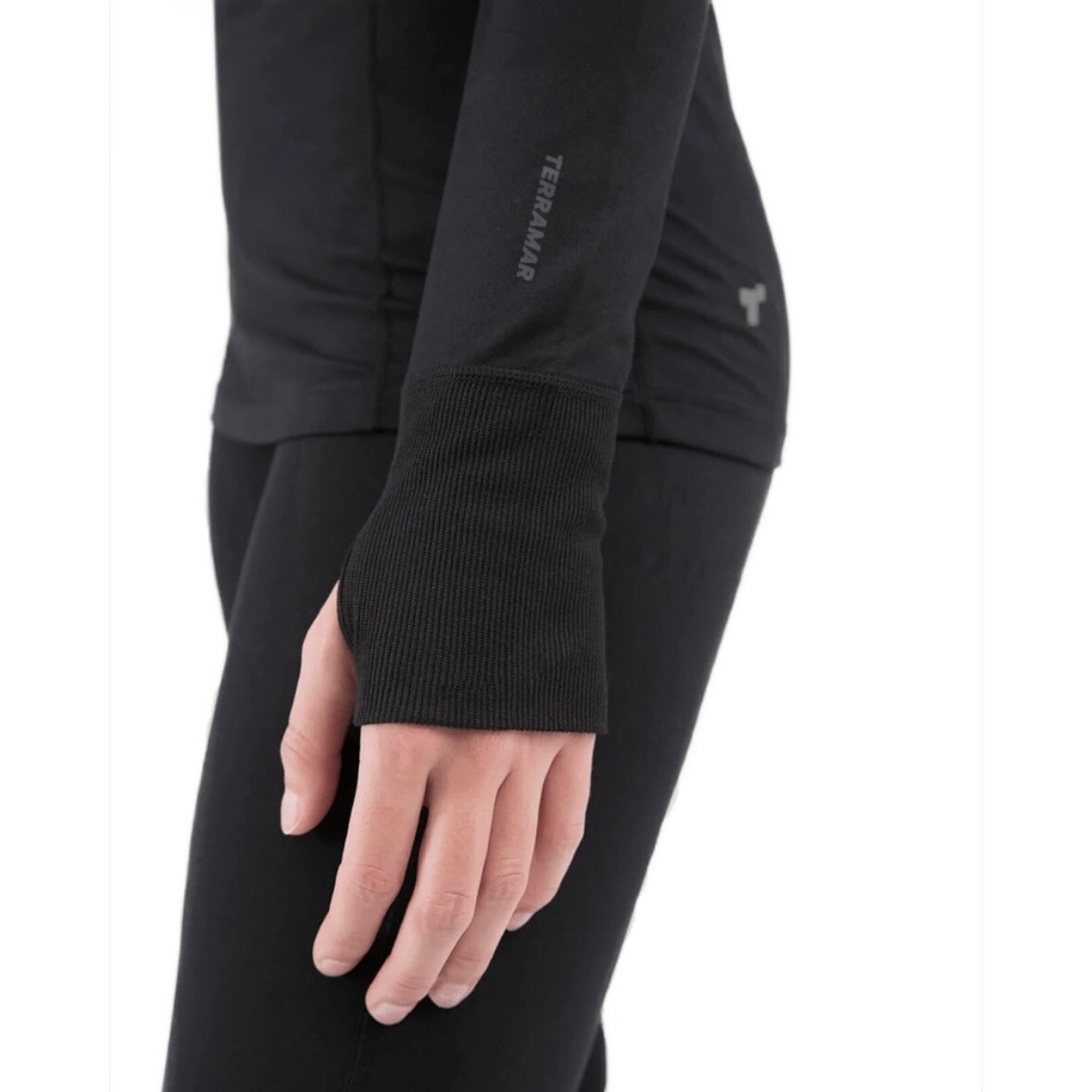Terramar Cloud Nine 2.0 Scoop Neck Long Sleeve Black Base Layer Womens XL