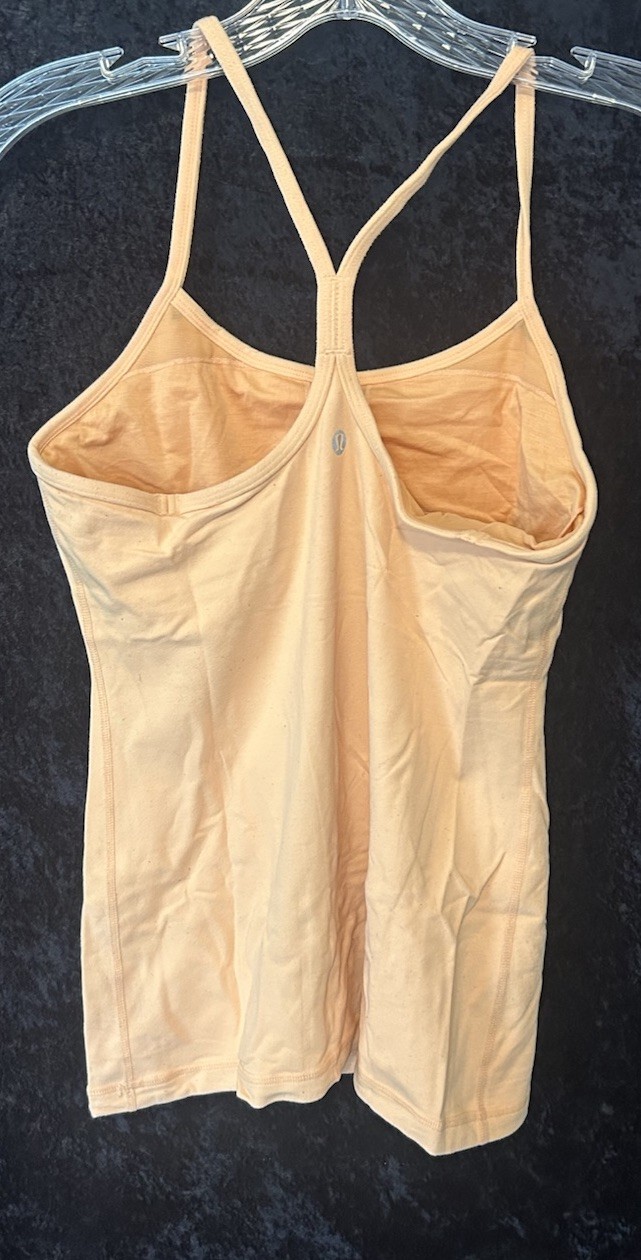 Women’s LuluLemon Sherbet Orange Peach Athletic Workout Top