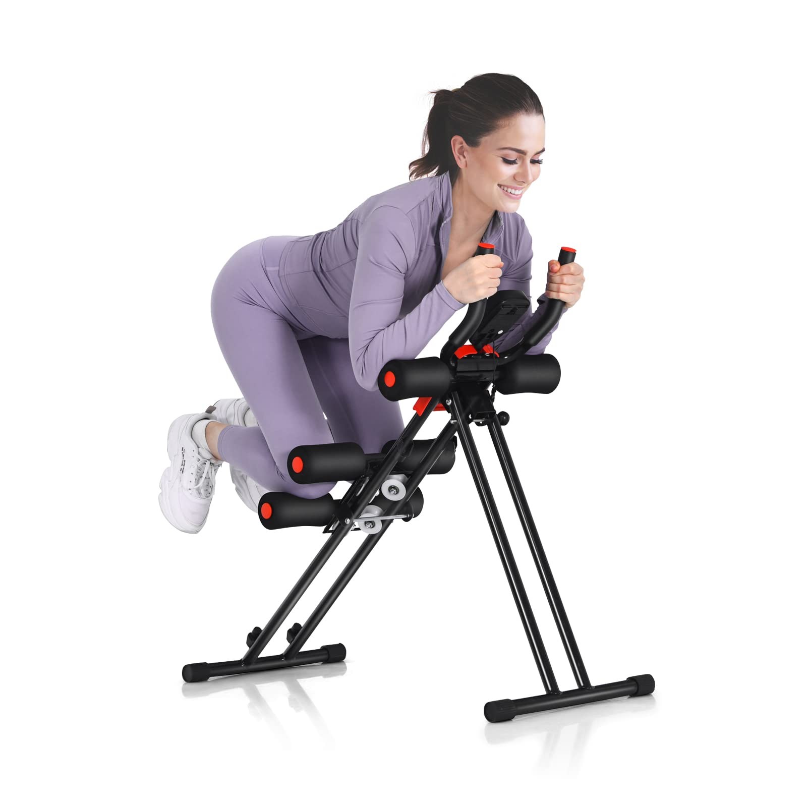Gymax Ab Machine Abdominal Fitness Trainer 3 Adjustable Lcd Monitor Whole Body