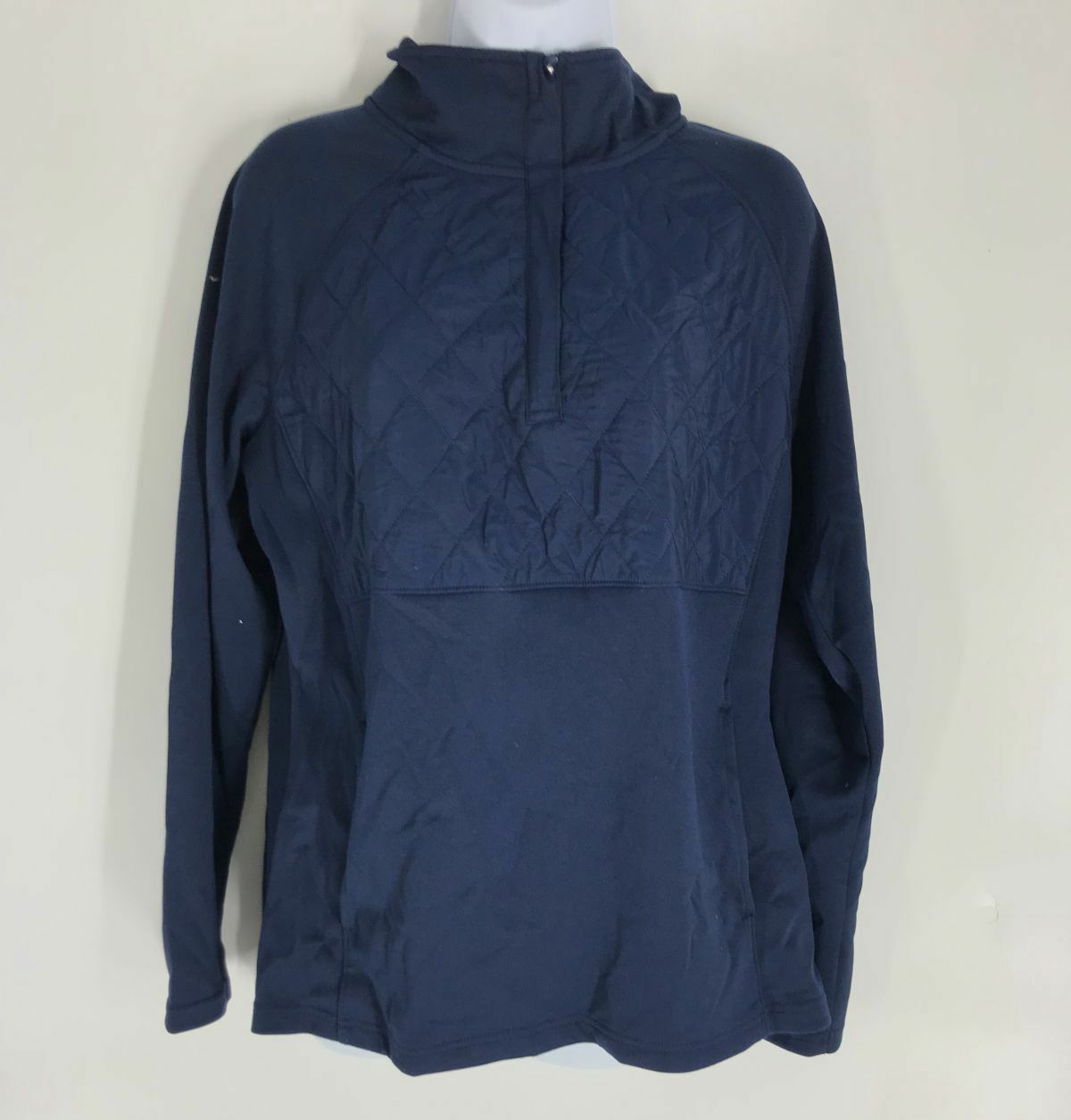 $79 Avia Women’s Blue Stand Collar Long Sleeve Pullover Active Top Size Large