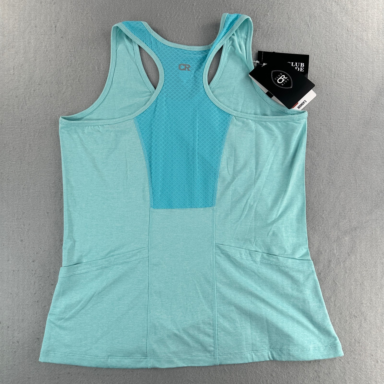 Club Ride Tank Top Shirt Womens XL Blue Racerback Cycling Athletic Trixie Bike
