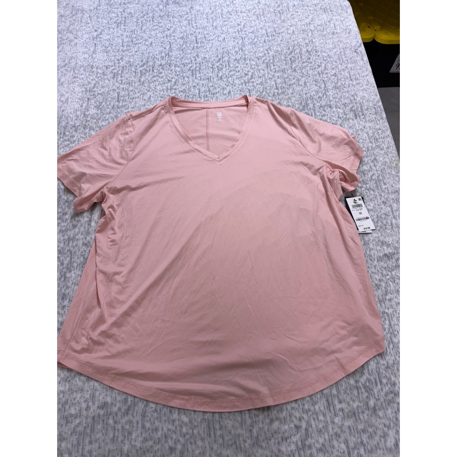 Ideology Womens Plus 1X Rose Tint Performance V-Neck T-Shirt 100177269WN NWT