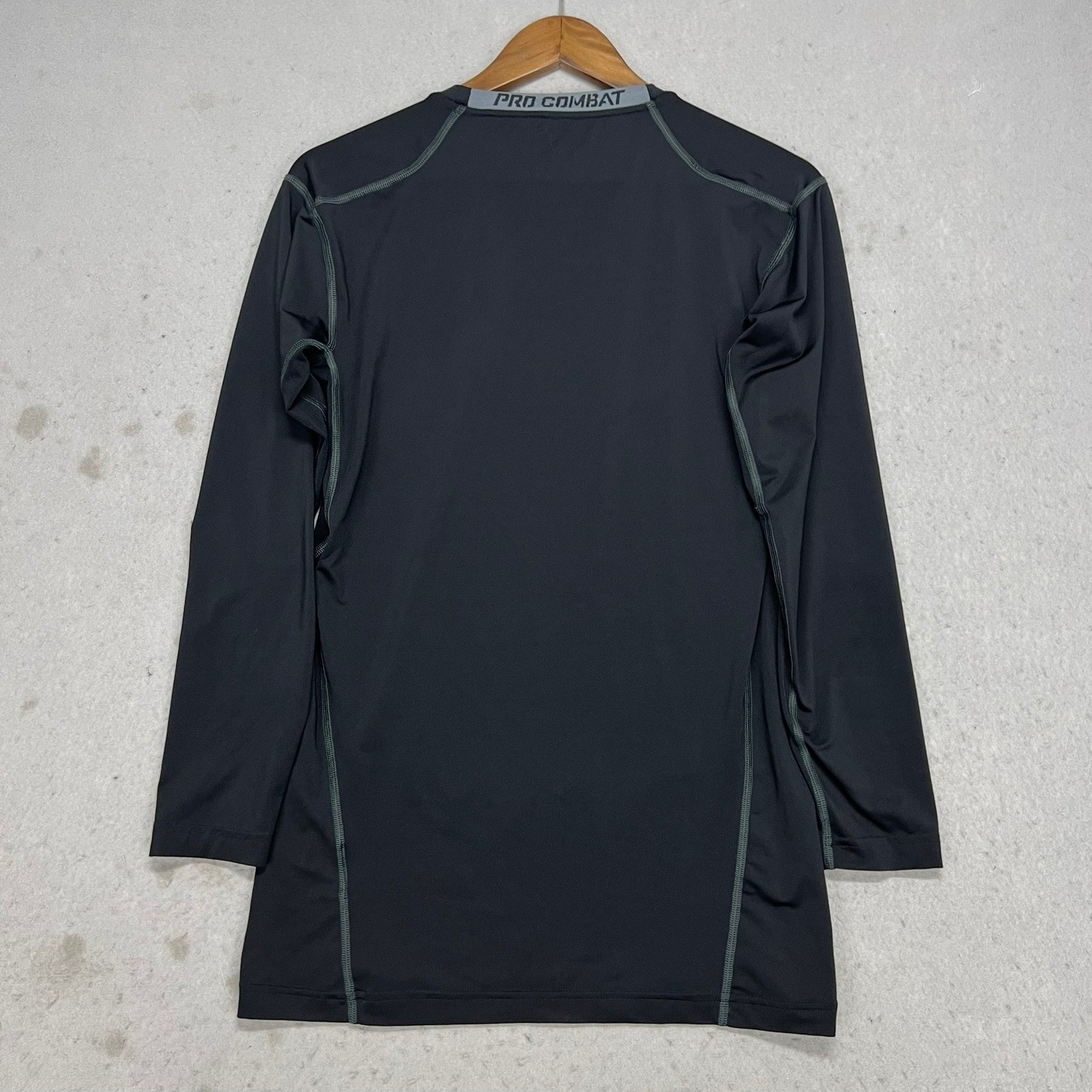 Nike Pro Combat Dri-FIT Compression Shirt Black Long Sleeve Training Top XL