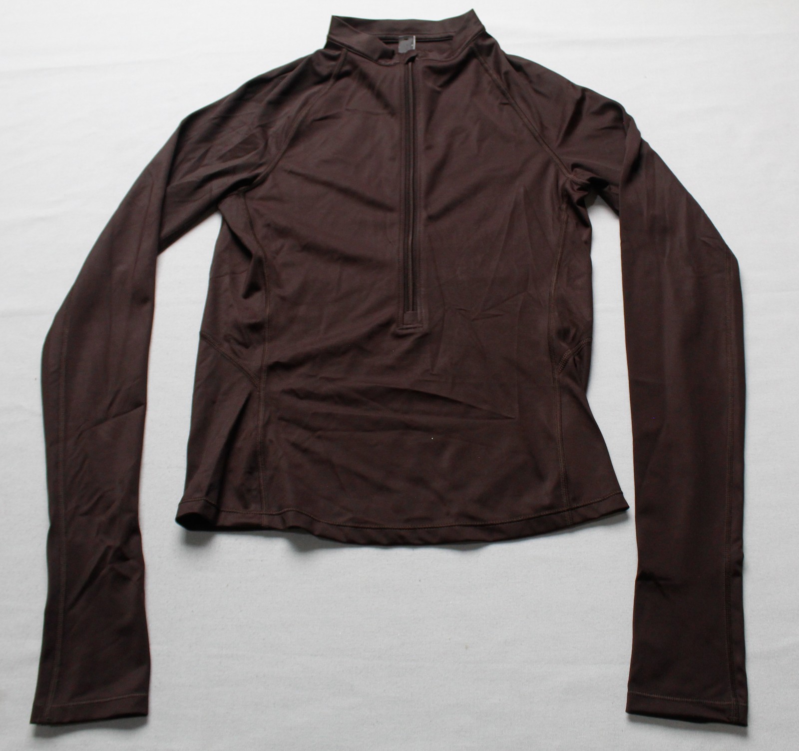 Nike X Skims Women’s Shine Long Sleeve Half Zip NN7 Phoenix Brown Small NWT