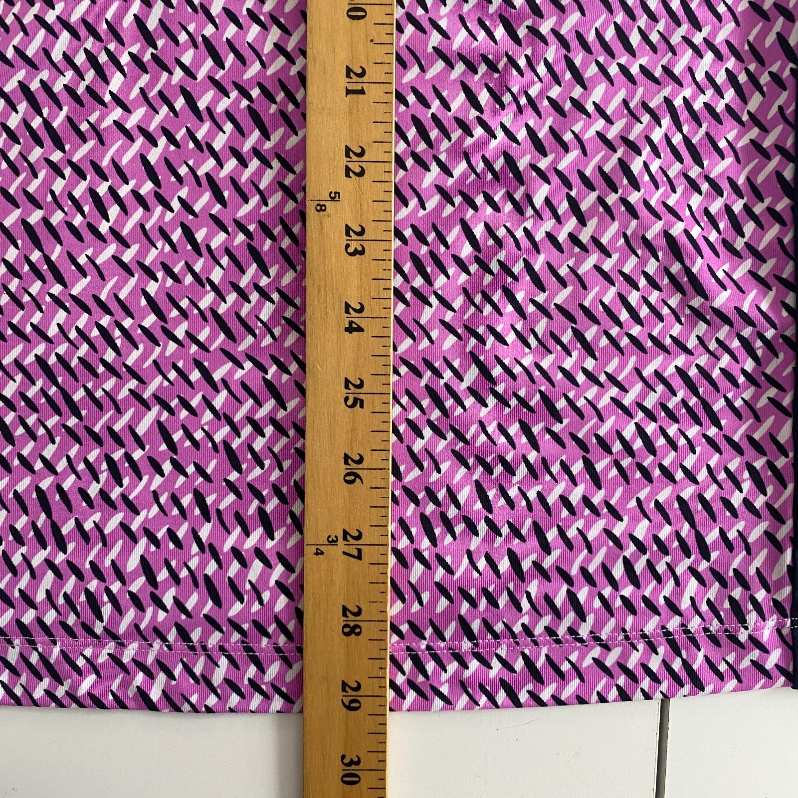 Tail 1/4 Zip Pullover Top Size 3X Short Sleeve Pink White Stretch Golf Tennis