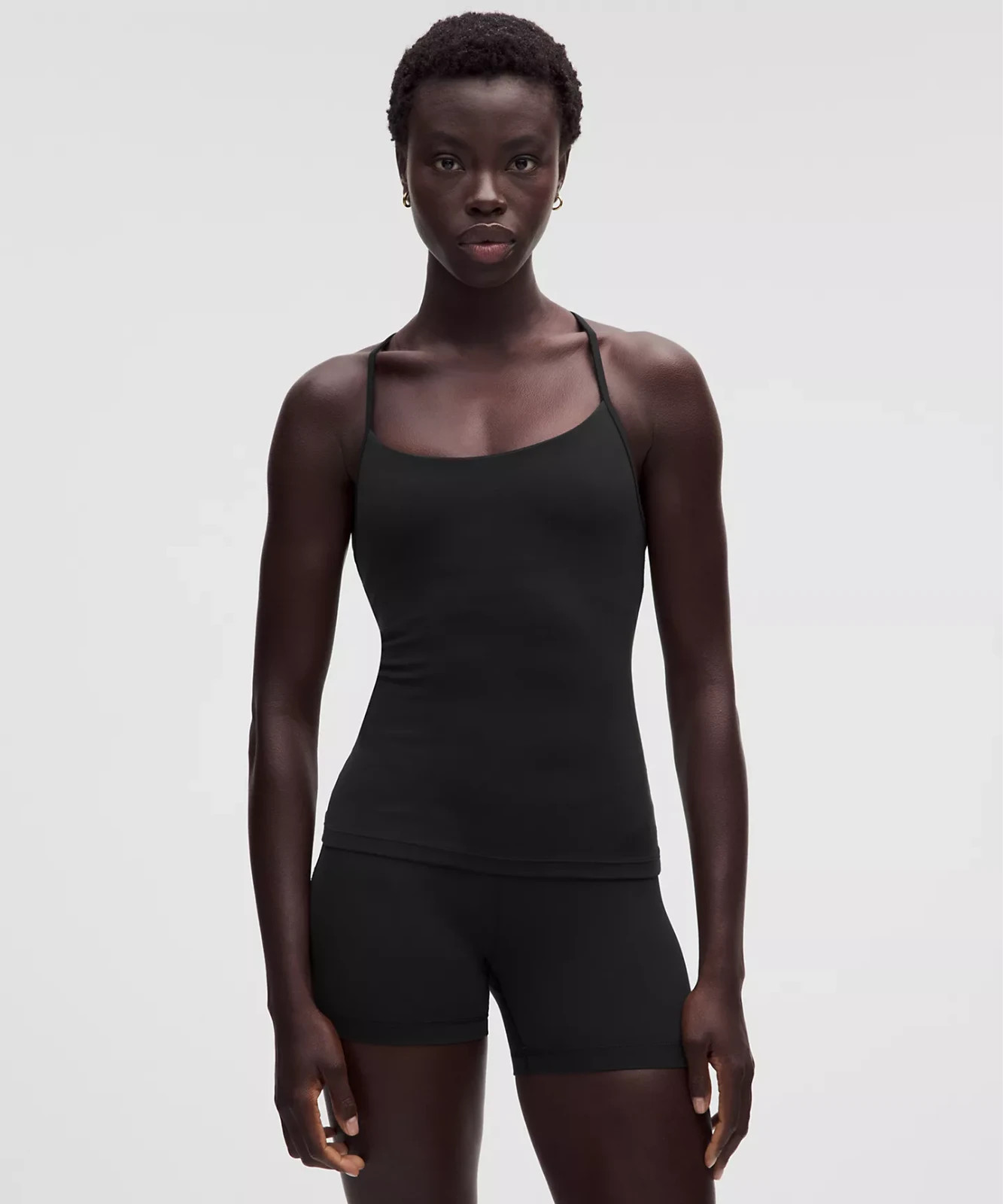 Lululemon Flow Y Black Tank Top Light Support, B/C Cup Size 4
