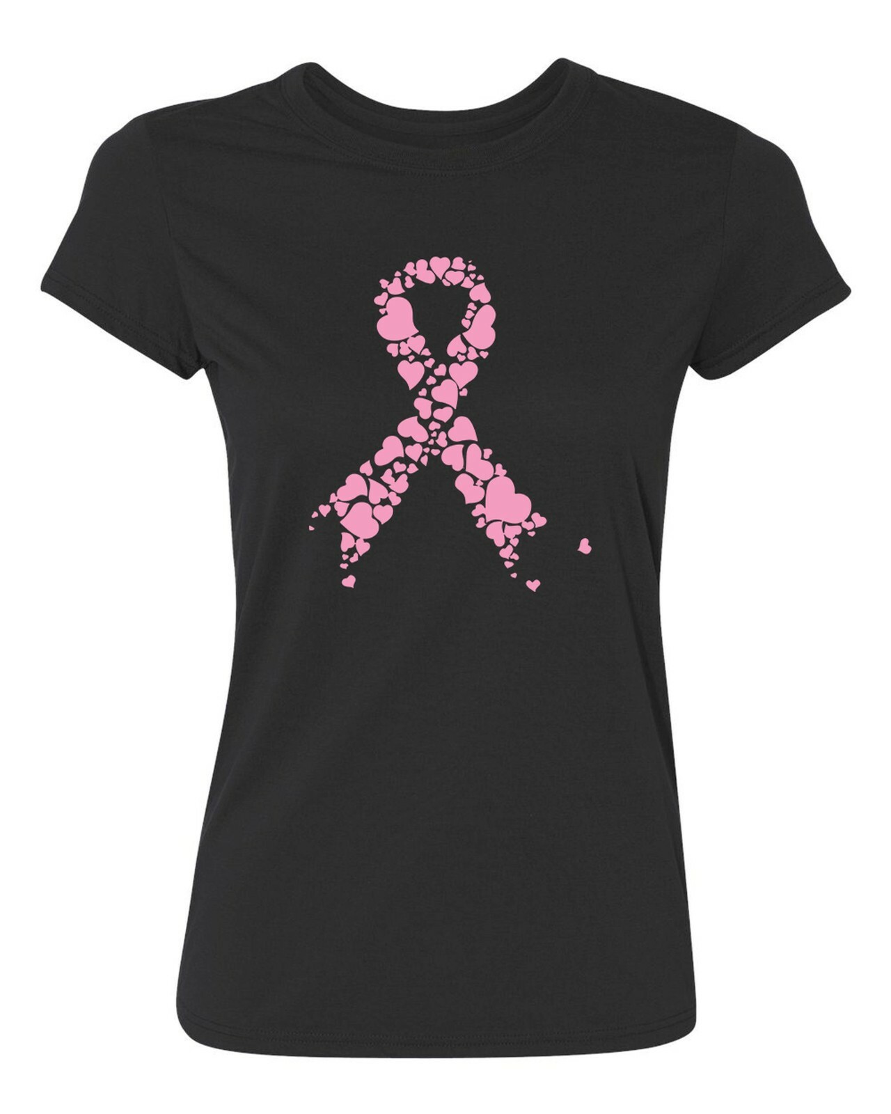 Pink Ribbon Heart Breast Cancer Awareness Women’s T-Shirt