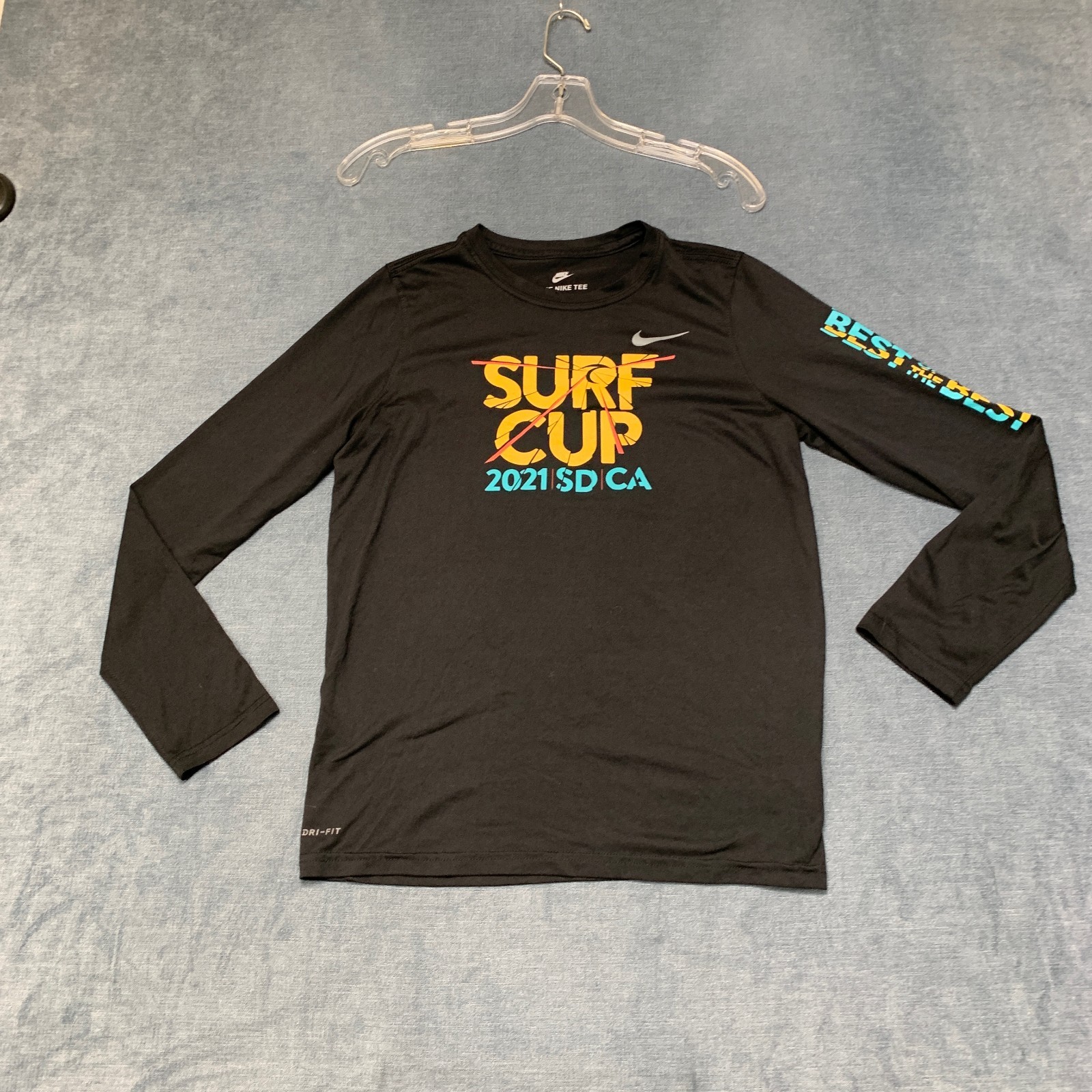 Nike Dri FIT Sure Cup 2021 Sd Ca Shirt Women XL Black Performance Long Sleeve