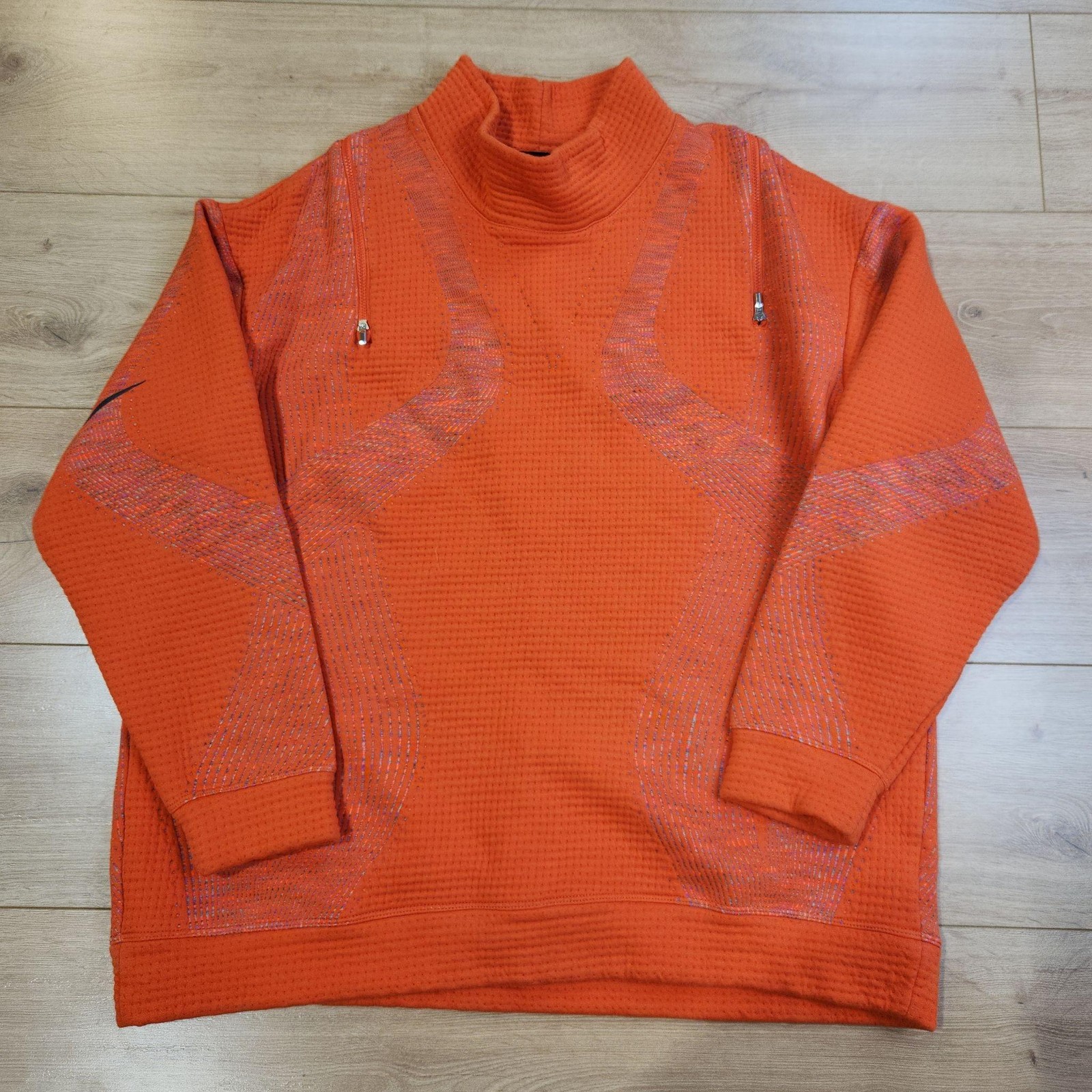 Nike City Ready Mock Neck Tech Pack Oversized Pullover Womens Medium Orange