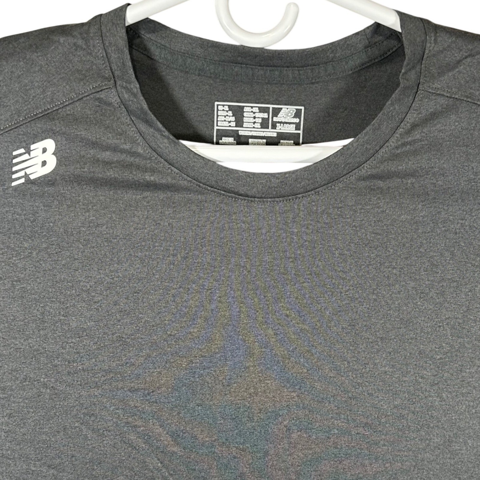 New Balance Womens SS Tech Tee Dark Heather Grey Size XL New Performance