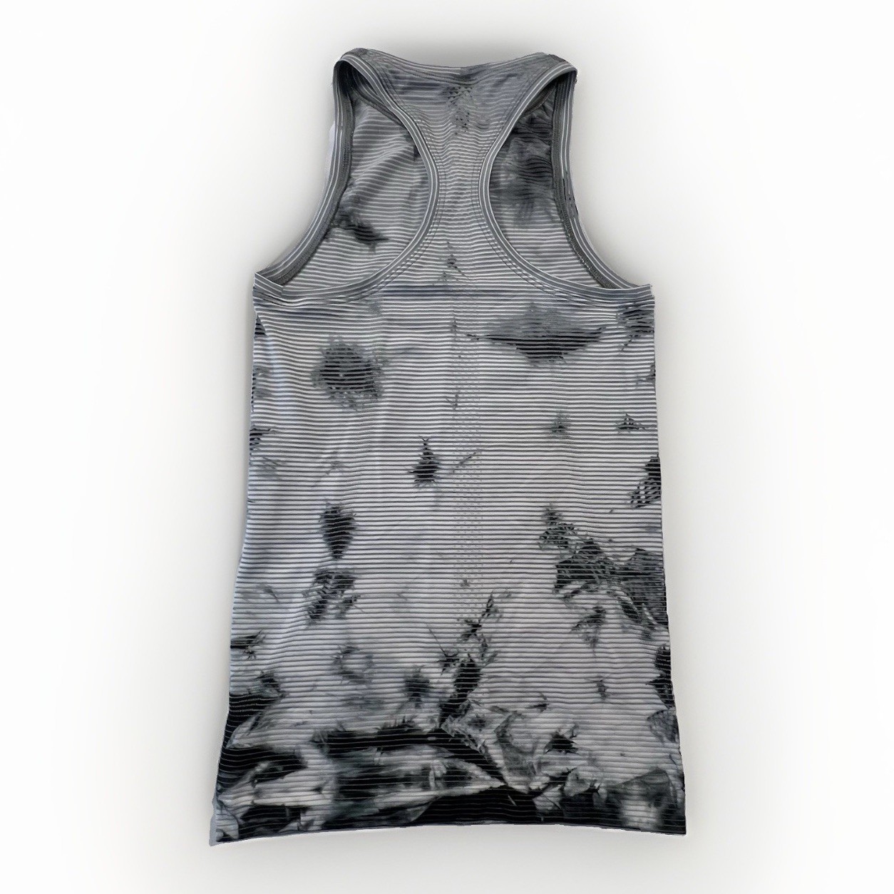 LuLuLemon Swiftly Tech 2.0 Racerback Tank Size 2 Shibori Stripe Graphite Grey