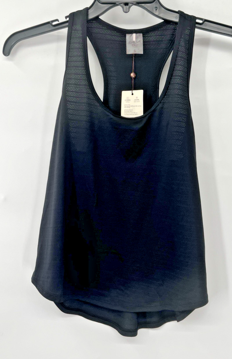 Calia new Black Sleeveless Tank Top women’s size small scoop racer back msrp $40