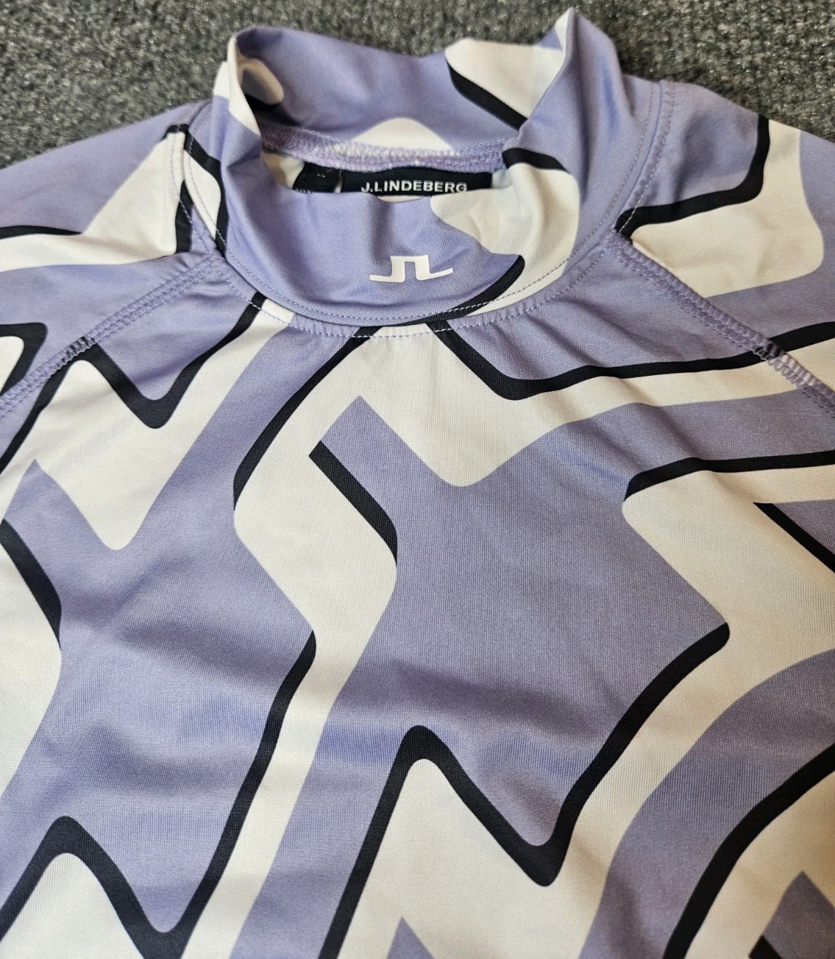 J Lindeberg Womens Asa Print Soft Compression Top Longsleeve AOP Size Medium