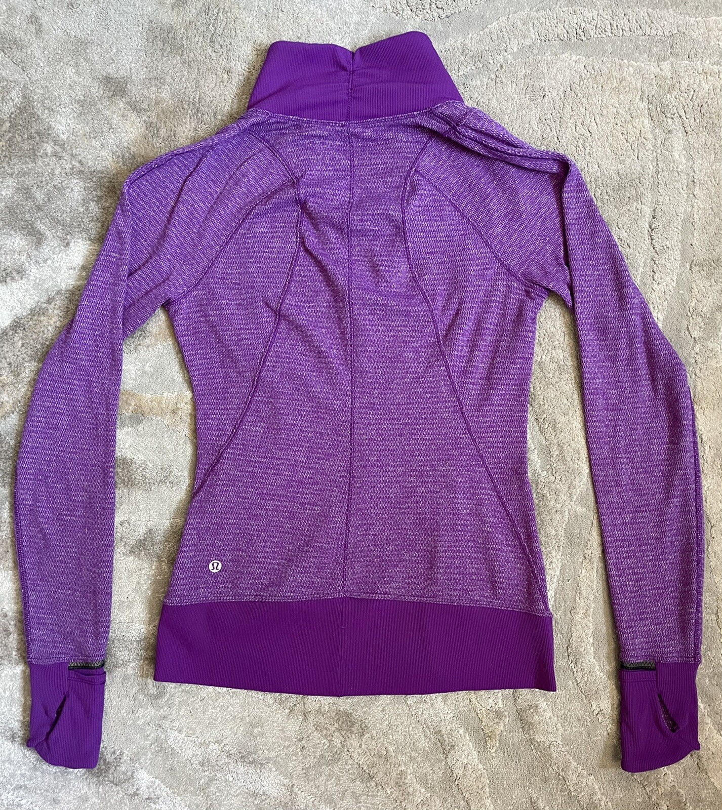 Lululemon Runderful Half Zip Pullover Size 4 Tender Violet Mini Check Pique