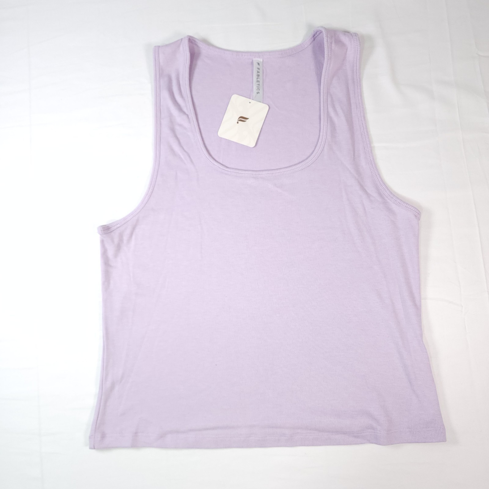 Fabletics Womens Restoreknit Ribbed Tank 2X Lavender Purple NEW