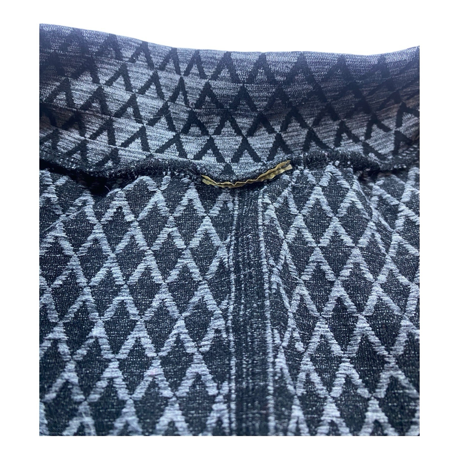Athletic 1/4 Zip Pullover Womens XS Black Geometric Long Sleeve Spandex Blended