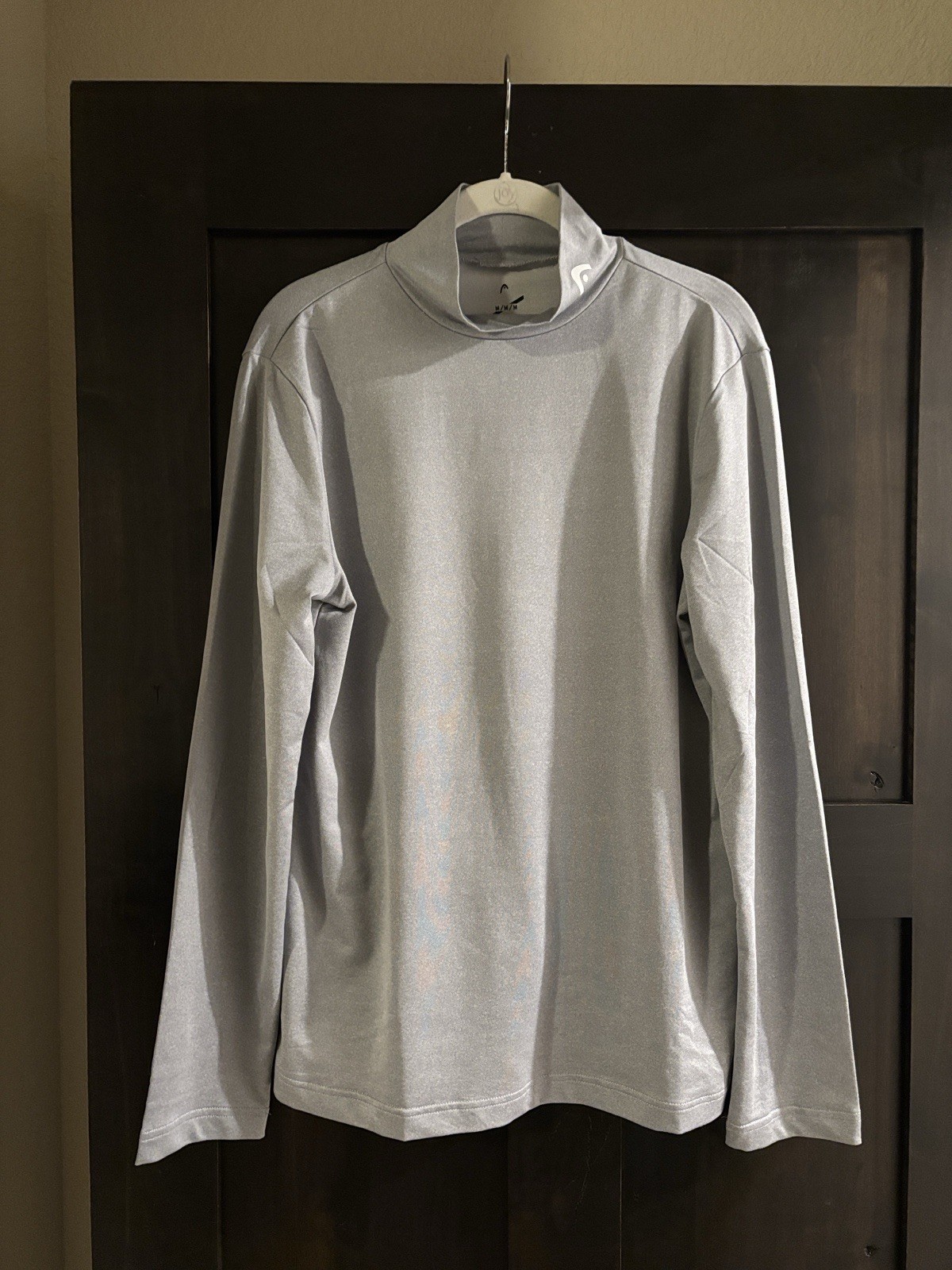 HEAD Mock Neck Long Sleeve Womens Size Medium Gray Base Layer Shirt